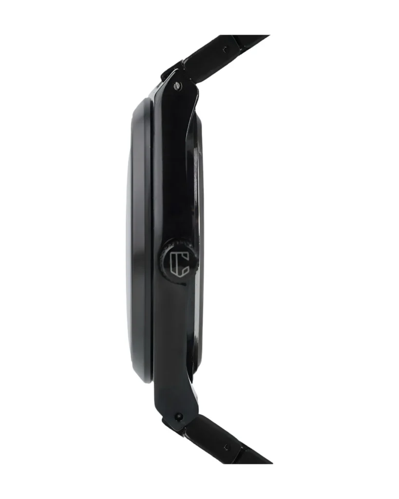 Side profile of the black PVD Corven Tenebris case